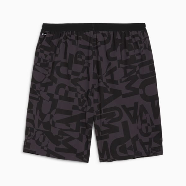 Shorts elastizados con estampado integral 17cm para hombre, PUMA Black, large-ARG