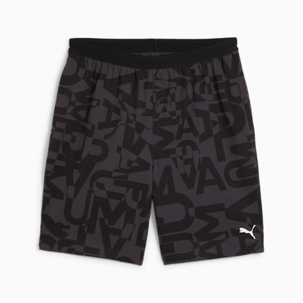 Shorts elastizados con estampado integral 17cm para hombre, PUMA Black, large-ARG