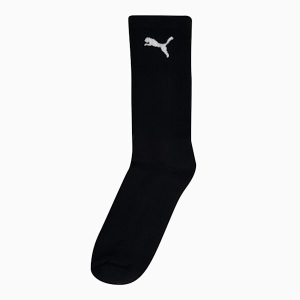 Mens Cat Logo Tennis Sock, PUMA Black-white, large-ZAF