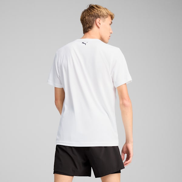 Playera estampada Running para hombre, PUMA White-Q2, large-MEX