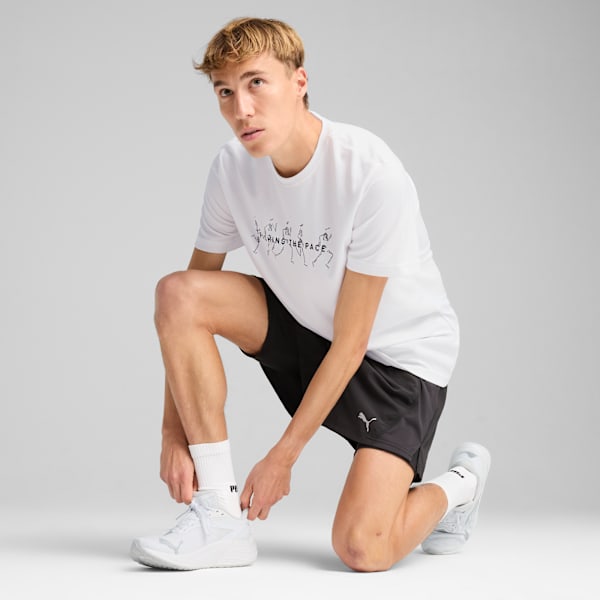 Playera estampada Running para hombre, PUMA White-Q2, large-MEX