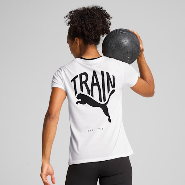 Remera de entrenamiento Graphics Illustration para mujer, PUMA White, large-ARG