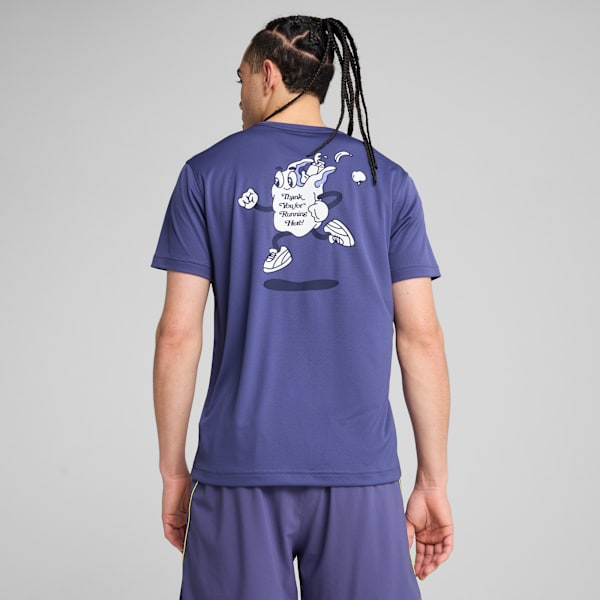 Playera de running Graphics Slogan para hombre, Blue Crystal, large-MEX