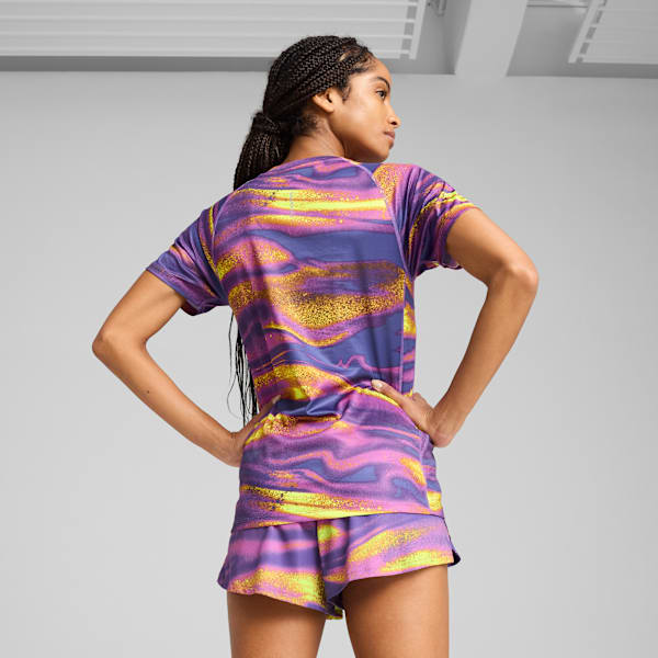 VELOCITY All-Over-Print Running Tee Women, Wild Berry, large-ZAF