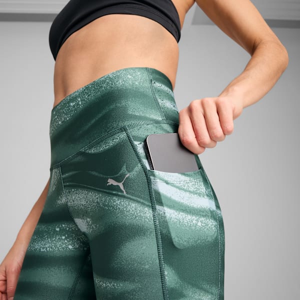 Calzas de running estampadas VELOCITY para mujer, Green Moon, large-ARG