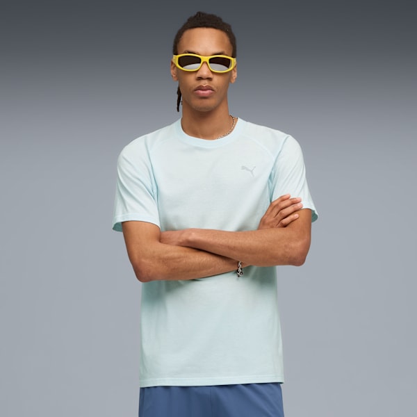 Remera de running VELOCITY Tri-Blend para hombre, Sea Glass, large-ARG