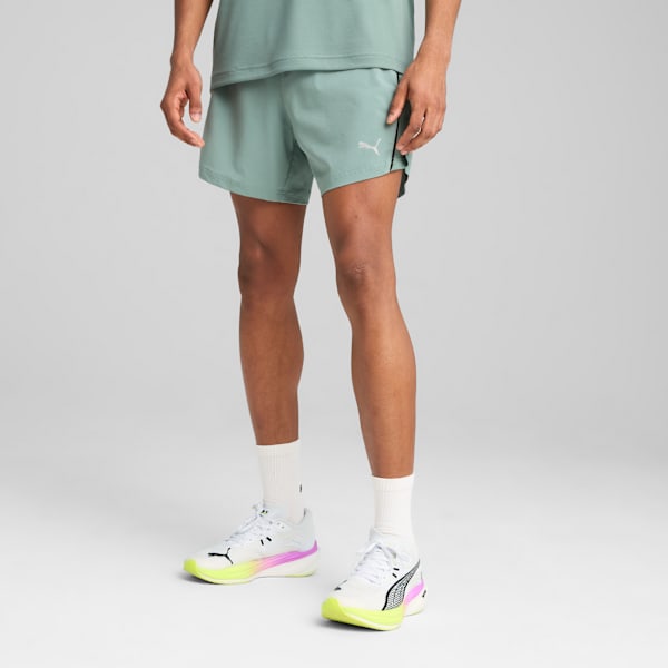 Shorts de running VELOCITY 12cm para hombre, Green Moon, large-ARG