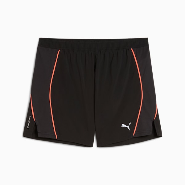 VELOCITY 5" Running Shorts Men, PUMA Black-Glowing Red, large-ZAF