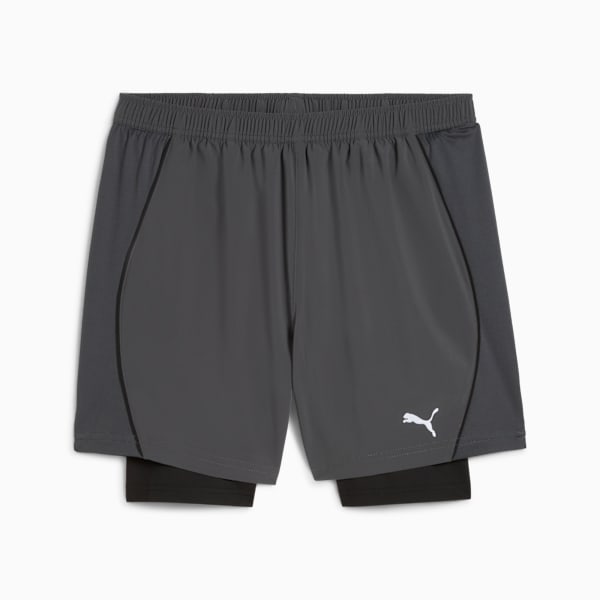 Shorts de running “2 en 1” VELOCITY para hombre, Dusky Gray, large-MEX