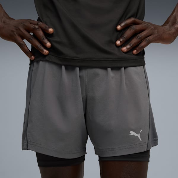 Shorts de running “2 en 1” VELOCITY para hombre, Dusky Gray, large-ARG