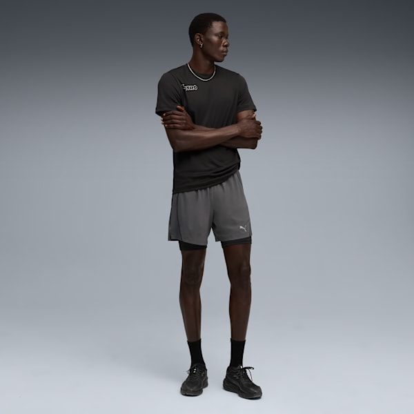 Shorts de running “2 en 1” VELOCITY para hombre, Dusky Gray, large-ARG