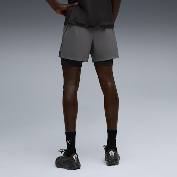 Shorts de running “2 en 1” VELOCITY para hombre, Dusky Gray, large-ARG