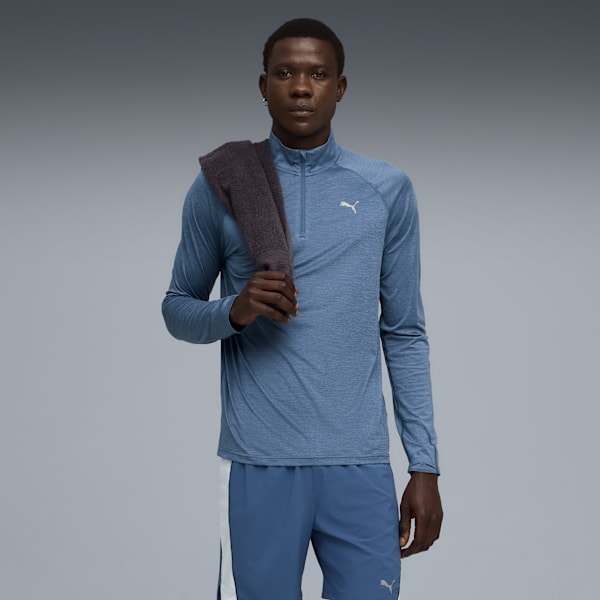 Remera de running VELOCITY CLOUDSPUN para hombre, Dark Indigo-heather, large-ARG
