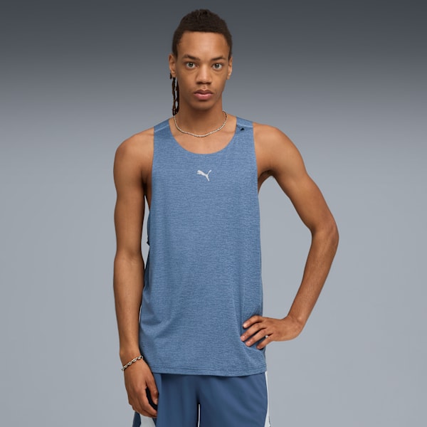 Musculosa de running CLOUDSPUN para hombre, Dark Indigo-heather, large-ARG