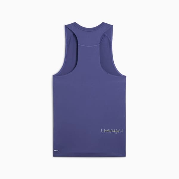 Graphic Mesh Running Singlet Men, Blue Crystal, large-MEX