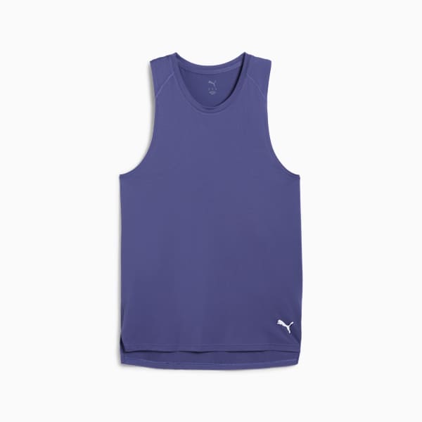 Graphic Mesh Running Singlet Men, Blue Crystal, large-MEX
