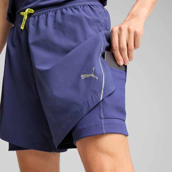 Shorts “2 en 1” ULTRAWEAVE 12cm para hombre, Blue Crystal, large-MEX
