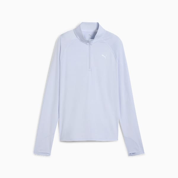 Remera manga larga RUN VELOCITY CLOUDSPUN para mujer, Cool Weather-heather, large-ARG