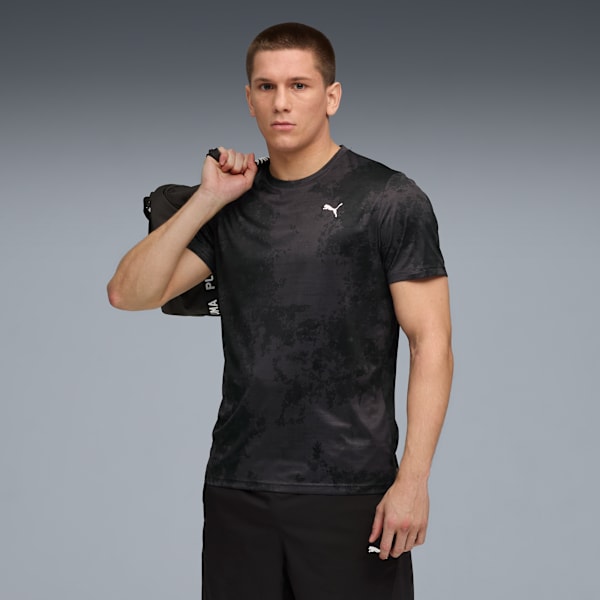 TAD ESSENTIALS AOP Tee Men, PUMA Black-Q3, large-ZAF