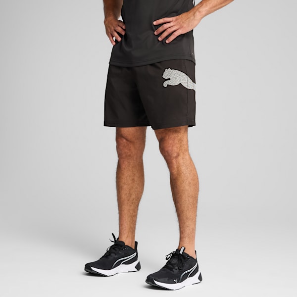 Shorts Train All Day Essentials Big Logo 7" Woven Masculino, PUMA Black, large-BRA