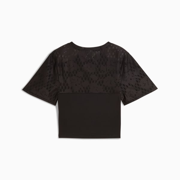 Crop top con encaje para mujer, PUMA Black, large-MEX