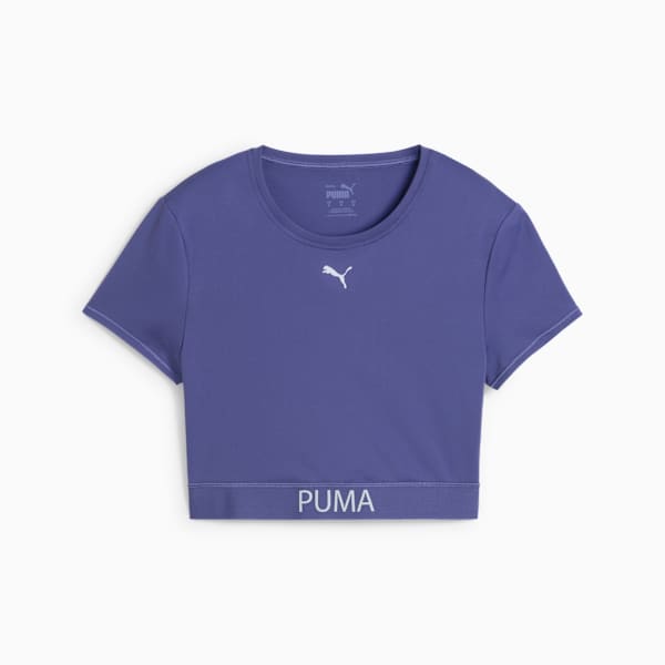 Crop top PUMA STRONG para mujer, Blue Crystal, large-ARG
