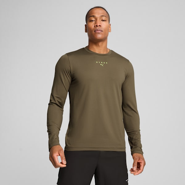 Remera manga larga PUMA x HYROX CLOUDSPUN para hombre, Loden Green, large-ARG
