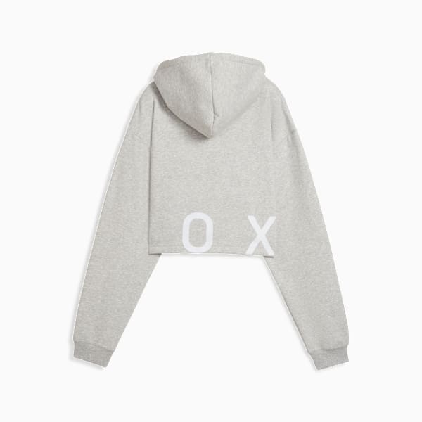Buzo corto PUMA x HYROX Heavyweight para mujer, Light Gray Heather, large-ARG