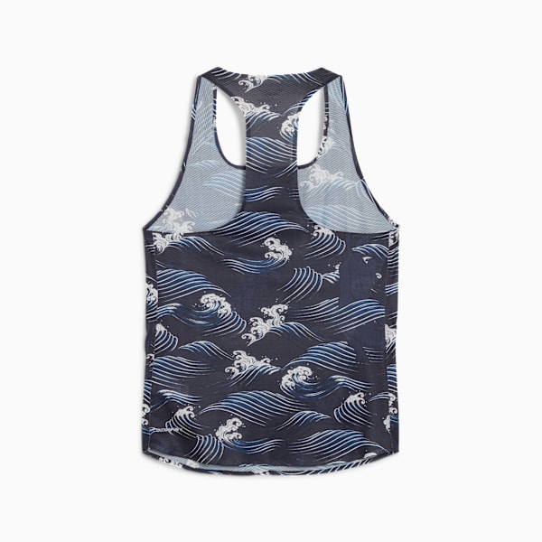 Playera sin mangas estampada PUMA x SAYSKY para mujer, New Navy, large-MEX