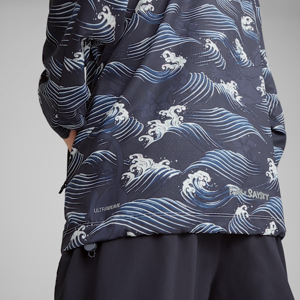 Chamarra estampada PUMA x SAYSKY, New Navy, large-MEX