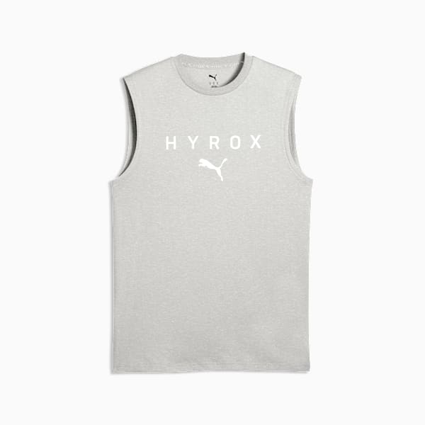 Remera sin mangas PUMA x HYROX para hombre, Light Gray Heather, large-ARG