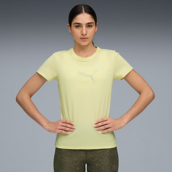 Train All Day Essentials Crew Tee Women, Gold Moon, large-ZAF