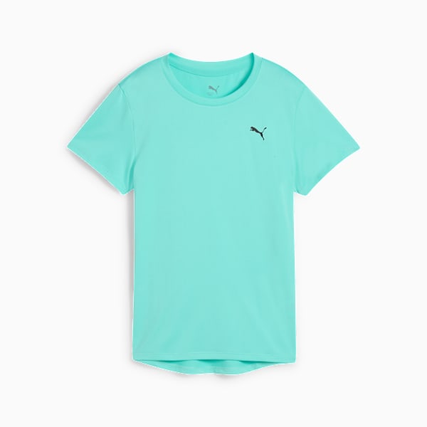 Train All Day Essentials Crew Tee Women, Aquatic, large-MEX