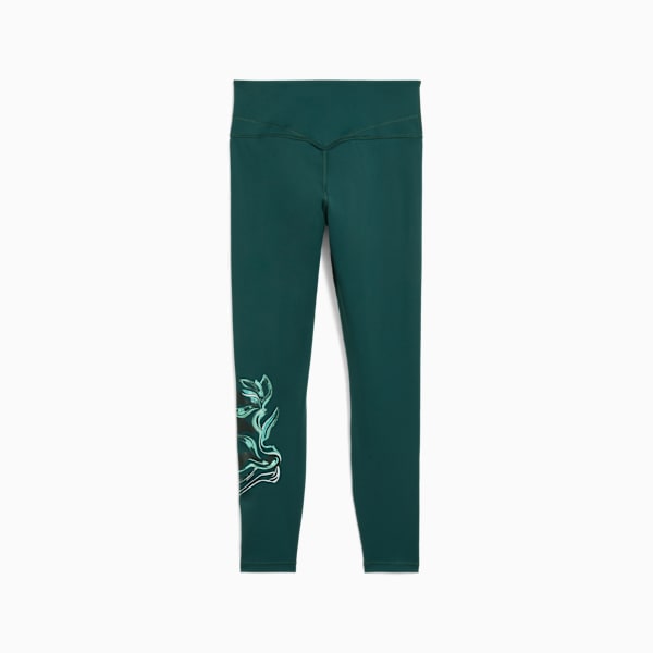 GREEN TERRAINS High-Waist Training Tights Women, Green Terrain, large-MEX