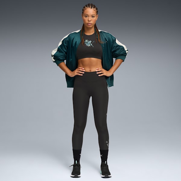 GREEN TERRAINS GRAPHIC BRA - MID Women, PUMA Black, large-MEX