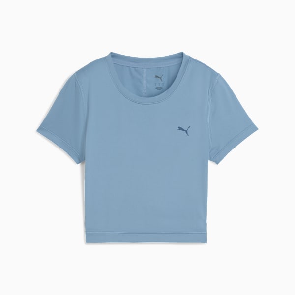 CLOUDSPUN Short Sleeve Twist Tee Women, Cool Blue, large-ZAF