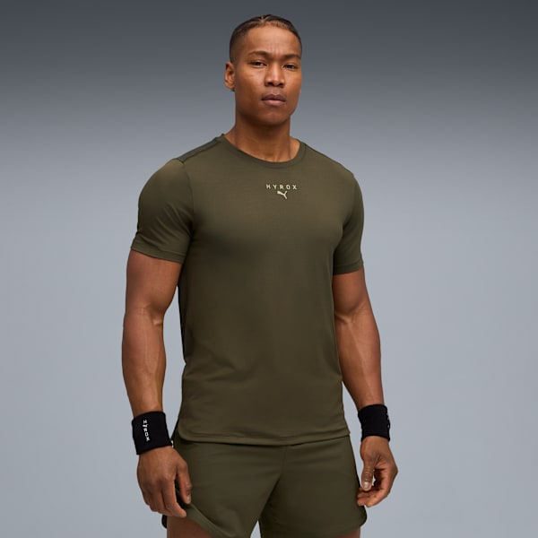 PUMA x HYROX CLOUDSPUN ThermoAdapt Tee Men, Dark Olive, large-MEX