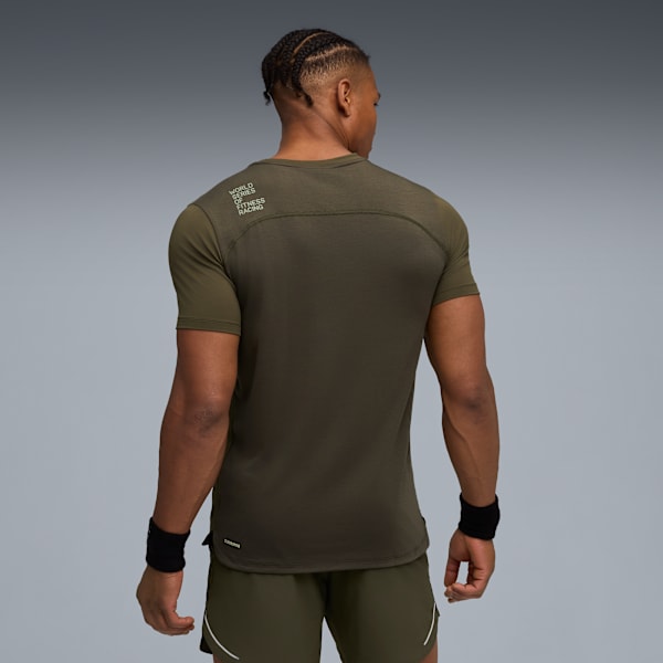 PUMA x HYROX CLOUDSPUN ThermoAdapt Tee Men, Dark Olive, large-MEX