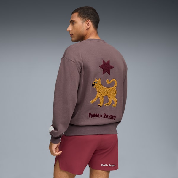 Suéter UNISEX PUMA X SAYSKY, Raisin, large-MEX