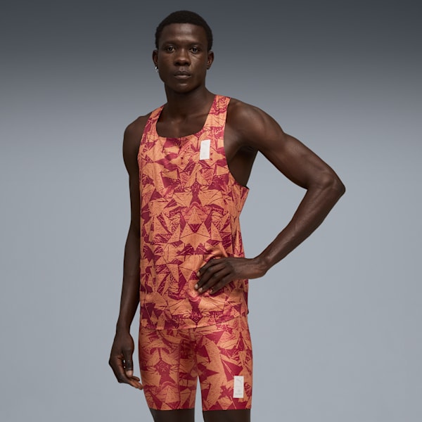 Playera sin mangas PUMA x SAYSKY para hombre, Team Regal Red-AOP, large-MEX