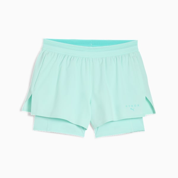 PUMA x HYROX 2in1 Shorts Women, Mint Melt, large-MEX