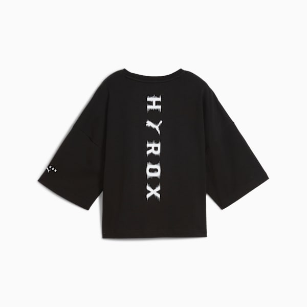 PUMA x HYROX Cropped Lifestyle Tee Women, PUMA Black, large-MEX