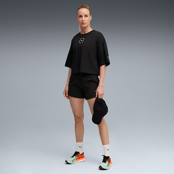 PUMA x HYROX Cropped Lifestyle Tee Women, PUMA Black, large-MEX
