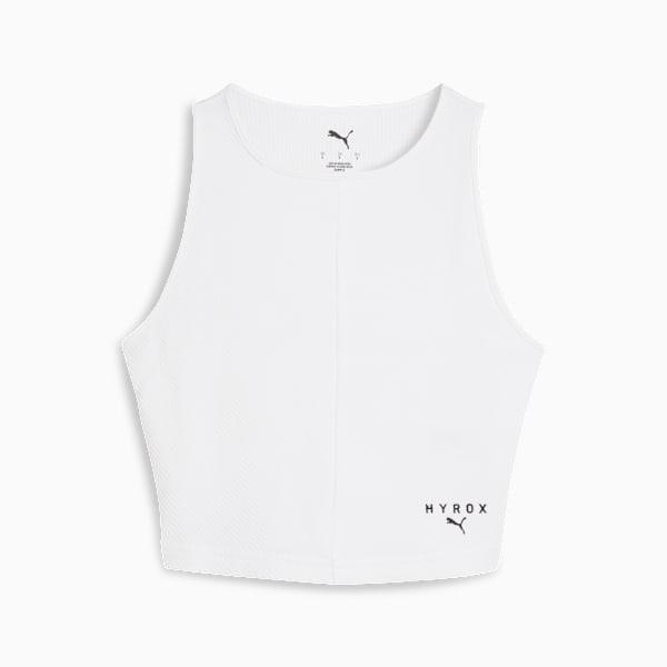 PUMA x HYROX Rib Cropped Tank Women, PUMA White, large-ZAF