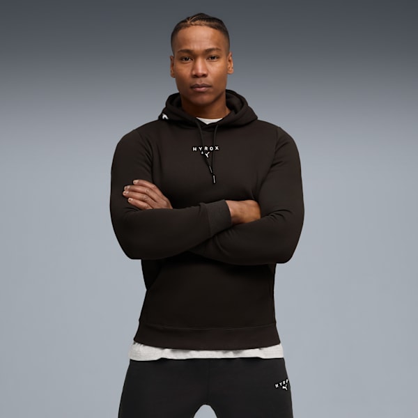PUMA x HYROX Heavyweight Hoodie Men, PUMA Black, large-MEX