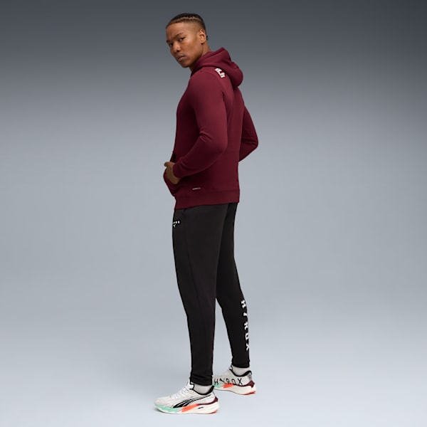 PUMA x HYROX Heavyweight Hoodie Men, Ruby Shimmer, large-MEX