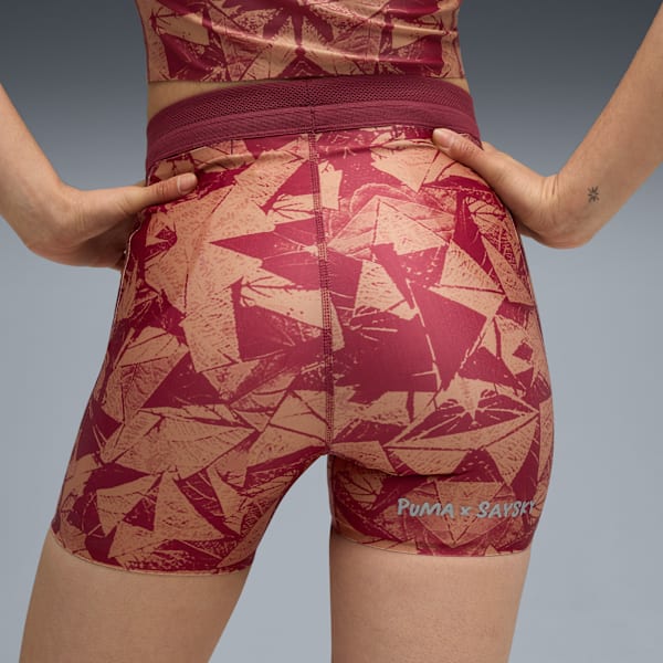 Shorts PUMA x SAYSKY para mujer, Team Regal Red-AOP, large-MEX