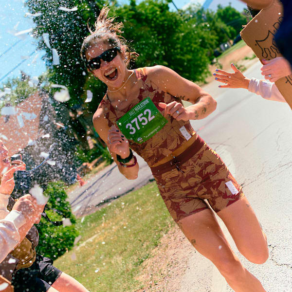 Top de running PUMA x SAYSKY para mujer, Team Regal Red-AOP, large-MEX