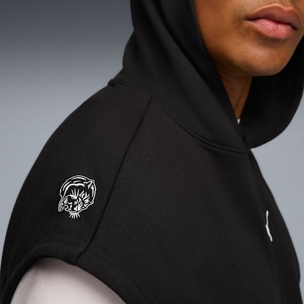 French Terry Sleeveless Hoodie Men, PUMA Black, large-ZAF