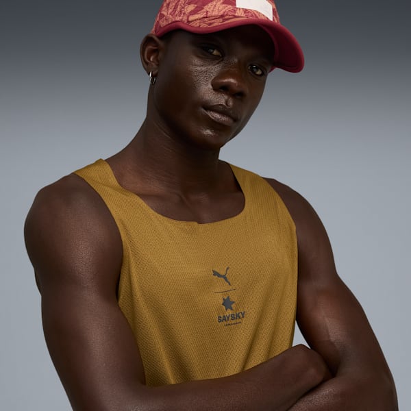 Playera sin mangas PUMA x SAYSKY para hombre, Honey Butter, large-MEX